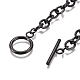Unisex 304 Stainless Steel Cable Chain Bracelets BJEW-P245-39B-2