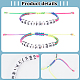 Anattasoul 12-teiliges Set mit geflochtenen Acrylperlen-Armbändern in 12 Farben „Bester Freund“ aus Acryl BJEW-AN0001-47-3