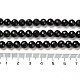 Natürliche schwarze Turmalin Perlen Stränge G-K345-A04-01-5