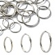 60Pcs 3 Styles Iron Split Key Rings IFIN-YW0003-34-2