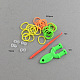 Meistverkaufte Kinderspielzeug DIY bunte Gummi Webstühle Bänder Nachfüllset mit Zubehör X-DIY-R009-02-2