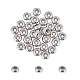 Unicraftale environ 30 pcs 6mm rondelle bouchon perles en acier inoxydable curseur perles avec caoutchouc à l'intérieur de 1.5mm trou perle trouver perle en métal pour la fabrication de bijoux bricolage STAS-UN0009-01P-2
