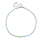 Facettierte Unterlegscheibe-Glasperlen-Halskette für Frauen NJEW-M208-02K-3