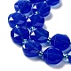 Naturelles agate bleue brins de perles G-NH0004-002A-4
