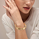 Benecreat 8pcs 304 bracelets minces en acier inoxydable pour femmes BJEW-BC0001-16G-5