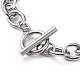 Unisex Stainless Steel Cable Chain Bracelets X-BJEW-WH0009-07P-2