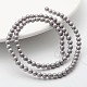 Chapelets de perles rondes en coquille mate BSHE-F013-06C-4mm-2