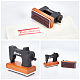 Sellos de goma de madera de diseño de máquina de coser vintage AJEW-WH0152-14-4