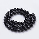 Brins de perles d'onyx noir naturel X-G-S259-19-8mm-2