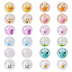 Pandahall 24 pièces 12 styles perles acryliques transparentes pour peinture à la main OACR-TA0001-29-1