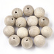 Natural Beech Wood Beads WOOD-T020-01D-1