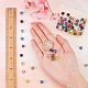 Sunnyclue 60 Stück 6 Farben handgemachte Goldsand Bunte Malerei Perlen LAMP-SC0001-07-3
