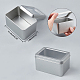 SUPERFINDINGS 6pcs Rectangular Metal Empty Hinged Tins Tinplate Storage Box With Clear Window for Home Organizer CON-FH0001-04-2