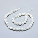 Naturelles perles pierre de lune blanc brins G-F674-08-8mm-2