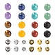 285 Uds. Cuentas de piedras preciosas redondas facetadas mixtas naturales de 14 estilos G-LS0001-58-2
