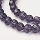 Faceted Glass Round Beads Strands X-GF6mmC07-2