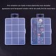 Pandahall elite 6 упаковка 12 сетки разделители для ювелирных изделий коробка-органайзер прозрачный пластиковый чехол для бусин контейнер для хранения бусин CON-PH0001-29-6