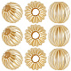 Beebeecraft 100Pcs/Box Round Spacer Beads 14K Gold Plated Brass Grooved Corrugated Loose Beads 6mm Jewelry Making Beads for DIY Bracelet Earring Necklace KK-BBC0003-83-1