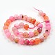 Dyed Natural Fire Crackle Agate Faceted Round Bead Strands G-O038-22E-3