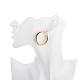 Vogue conception laiton anneau boucles d'oreilles EJEW-BB01543-5