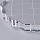 アクリルスタンピングブロックツール  グリッド線付き  装飾的なスタンプブロック  スクラップブッキング工芸品作成用  花  透明  75x7mm X-OACR-WH0003-26C-2
