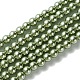 Brins de perles de verre teint écologiques HY-A008-6mm-RB115-1