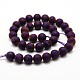 Electroplated Natural Agate Round Bead Strands G-M171-12mm-08-2