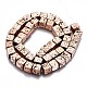 Electroplated Natural Lava Rock Beads Strands G-S374-005E-2