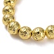 Bracelets extensibles en perles de lave naturelle galvanisées BJEW-G623-01G-8mm-2