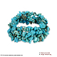 Puces turquoise naturelles étirer bracelets BJEW-BB16541-E-3