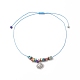 3Pcs 3 Style Sun & Moon & Star Synthetic Turquoise Chips Beaded Pendant Necklaces Set for Women NJEW-JN04221-2