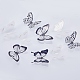 Artificial Plastic Butterfly Decorations DJEW-PH0002-04-5