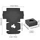 ベネクリエイトクラフト紙箱  フリップカバー  カエデの葉のビジュアルウィンドウ  正方形  ブラック  完成品：7.5x7.5x3cm CON-BC0001-52-2