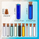 Delorigin 10 Uds botellas de corcho de vidrio de tubo AJEW-DR0001-02-2