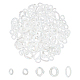 Pandahall elite 100pcs 5 anneaux de liaison en acrylique transparent de style PACR-PH0001-03-1