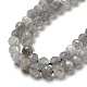 Facetas hebras de perlas redondas labradorita natural G-I156-03-4mm-5