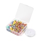 380 pièces perles acryliques fraises et rondes avec 1 rouleaux de fil de cristal élastique transparent DIY-LS0001-08-8
