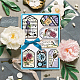 GLOBLELAND Vintage Labels Clear Stamps Flowers Perfume Keys Music Manuscript Bookmarks Silicone Clear Stamp Seals for Cards Making DIY Scrapbooking Photo Journal Album Decoration DIY-WH0167-56-1142-3