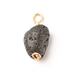 Luster Natural Lava Rock Charms PALLOY-JF01569-3