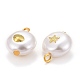 Eco-Friendly Plastic Imitation Pearl Beads Pendants PALLOY-JF00653-5