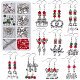 Наборы для изготовления рождественских висячих сережек «сделай сам» DIY-SC0019-35-1