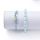 Adjustable Braided Bead Bracelets and Stretch Bracelets Sets BJEW-JB05155-01-5