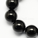 Natural Obsidian Bead Strands, Round, 10~11mm, Hole: 1mm, about 39pcs/strand, 15.7 inch