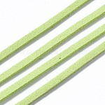 Eco-Friendly Faux Suede Cord, Faux Suede Lace, Lawn Green, 3.0x1.4mm, about 90m/roll