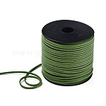 Eco-Friendly Faux Suede Cord, Faux Suede Lace, Yellow Green, 3.0x1.4mm, about 98.42 yards(90m)/roll