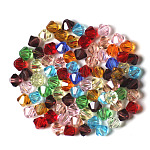 Имитация австрийских кристаллов, класс AAA, граненые, двухконусные, разноцветные, 6x6 мм, отверстие : 0.7~0.9 мм