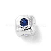 Латунные микро проложить кубического циркония бусы KK-P256-09S-03