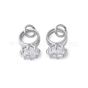 Латунные микро проложить кубического циркония подвески KK-C089-02P