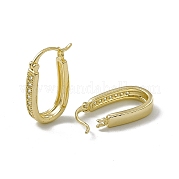 Овальные серьги-кольца из прозрачного циркония EJEW-F294-14G