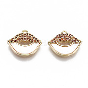 Кулоны из латуни с прозрачным фианитом KK-N231-169B-NF